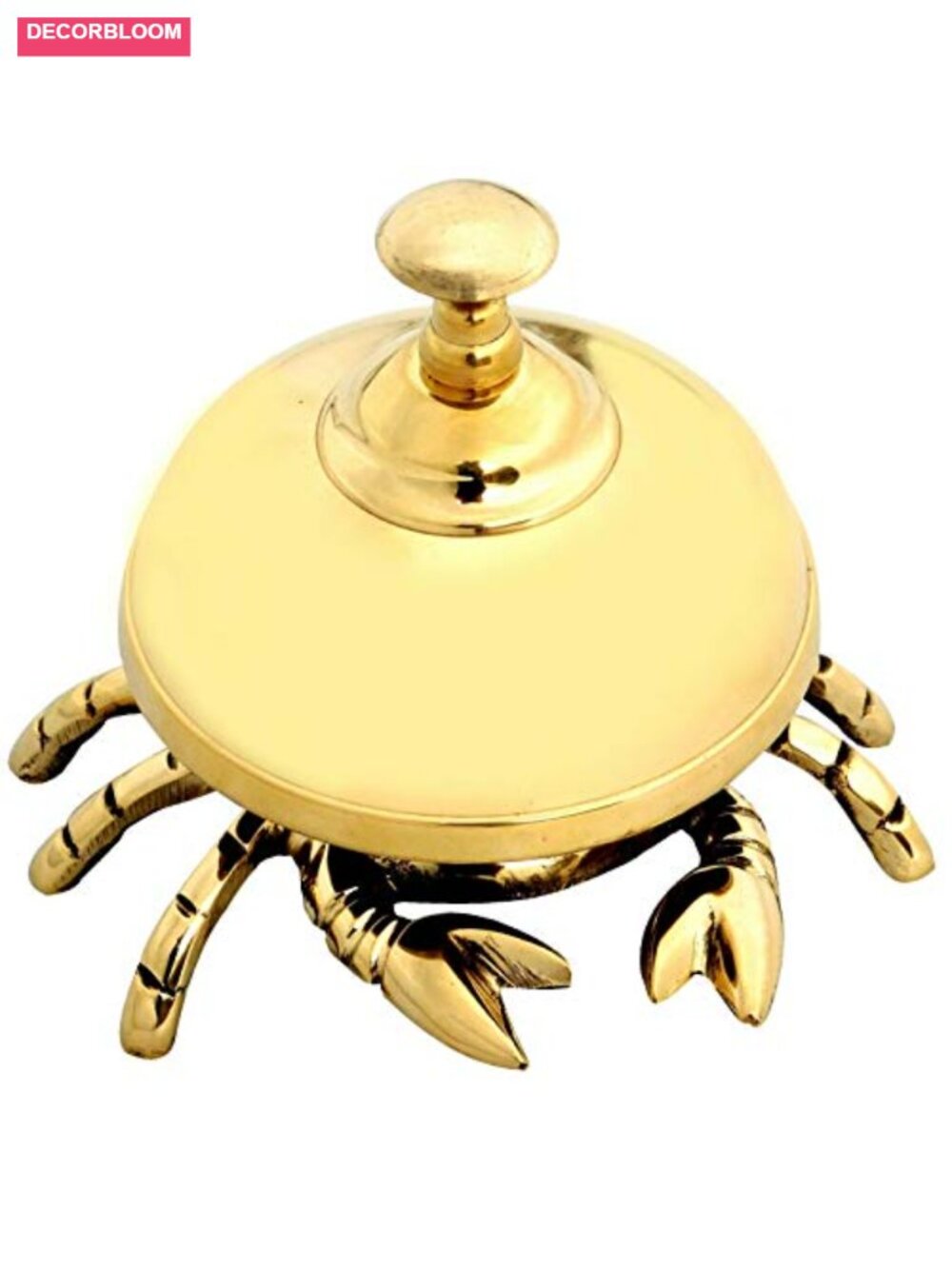 Solid Brass Crab Bell Hotel Counter Reception Desk Service Bell